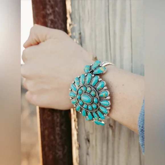 Turquoise Statement Bracelet - Picture 2 of 2